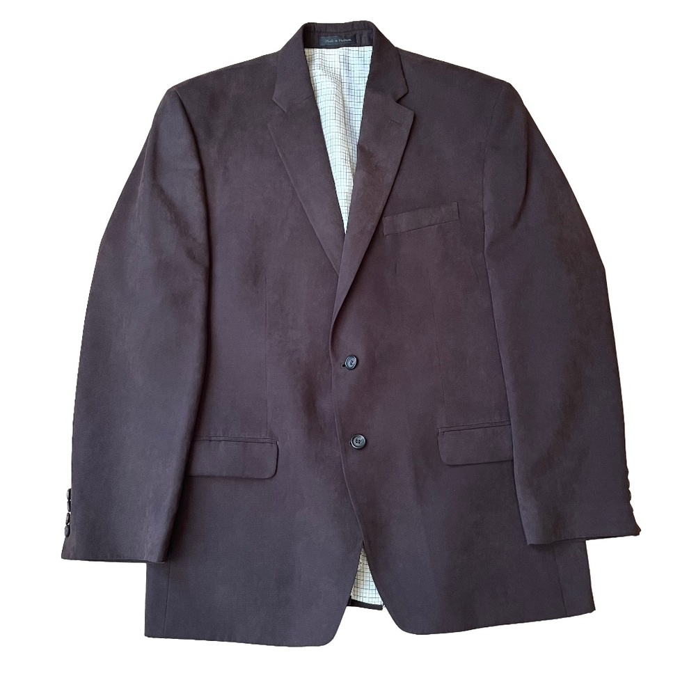 Lauren Ralph Lauren Mens Sport Coat Blazer Chocolate‎ Brown Classic Two Button